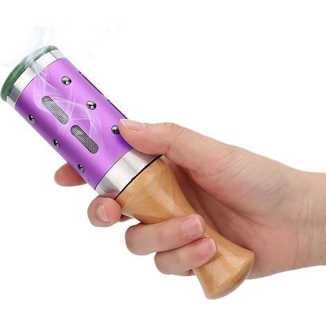 Rouleau de massage multifonctionnel portable pour le visage et les yeux, masseur de moxibustion violet (1/5)