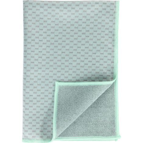 Wenko 54741100 Set di 2 Strofinacci in Microfibra Miko, Poliestere Poliammide, Grigio (1/4)