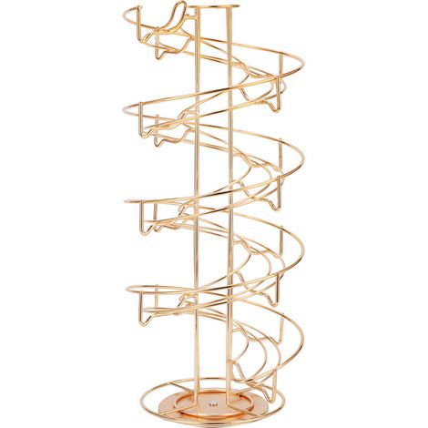 Kaffeekapselhalter, 360° drehbar, Aufbewahrungsgestell für DOLCE/ESPRESSO/CAFFITALYL, Gold (1/5)