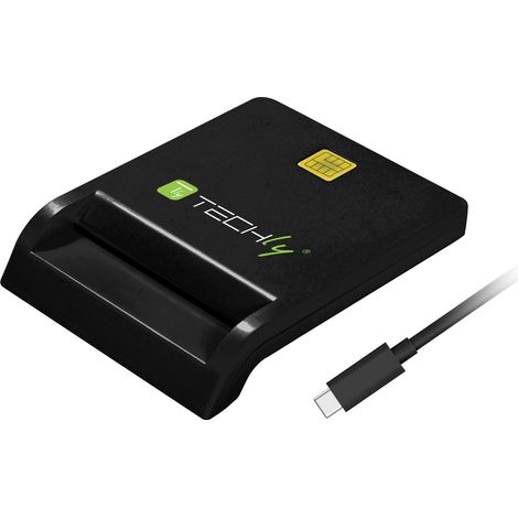 Lettore di smart card Techly I-card CAM-USB2TYC USB 2.0, colore nero. (1/4)
