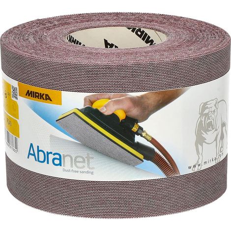 Mirka Abranet rotolo abrasivo netto 115 mm x 25 m a strappo / grana P240 / 1 rotolo / per levigare legno, stucco, vernice, plastica / 5454400125 (1/2)