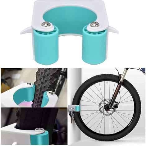 Grande boucle de stationnement pour VTT, support de stationnement, crochet mural simple pour la maison, vélo à pignon fixe bleu. (1/5)