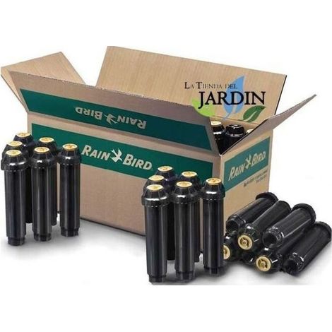 Pack 50 Difusor de riego Rain Bird US418  Alcance 5,2 metros, 0 a 360º  Aspersor con Elevación 10 cm, Cuerpo 15 cm
