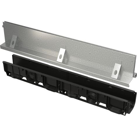 Alcadrain AVZ101-R124 Schlitzrinne, symmetrisch, 160 mm, Rost verzink (1/3)