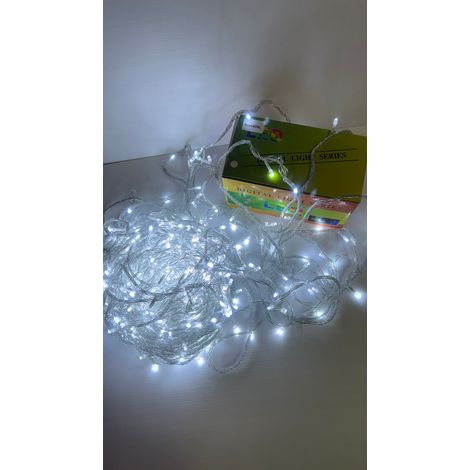 Luci Led per albero di natale decorazione con 8 giochi luce da 10/20/30/50 metri colori misti certificate IP65 prolungabile - COLORE LED: BIANCO FREDDO - LUNGHEZZA: 10 mt - 100 led (1/5)