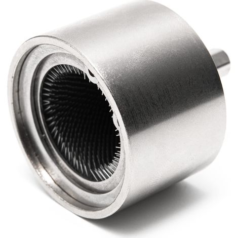 Nettoyeur de tuyaux en cuivre entièrement métallique de 2,5 cm, Brosse de Nettoyage pour perceuse avec brosses remplaçables, pour plombiers et industriels (1/5)