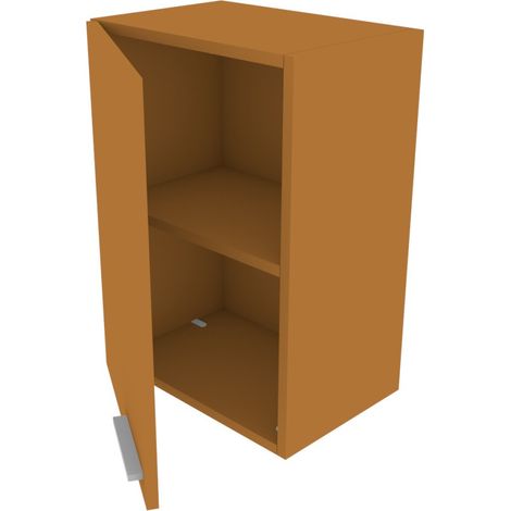 Libreria pensile moderna con anta e schienale - Montaggio rapido cabineo - Zolfo
