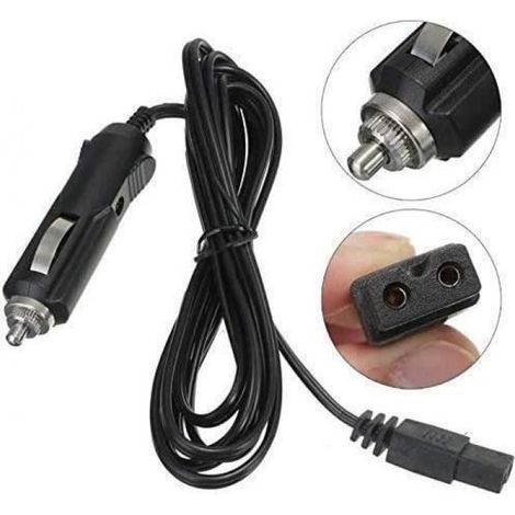 1 Câble de connexion 2 broches,2 m,12V DC,prise allume-cigares,pour glacière électrique,camping,voyage (1/3)