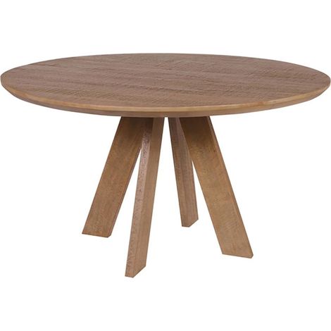 Esstisch ELYA – Rund Durchmesser 120 cm – Massivholz Mango – Rustikaler Stil
