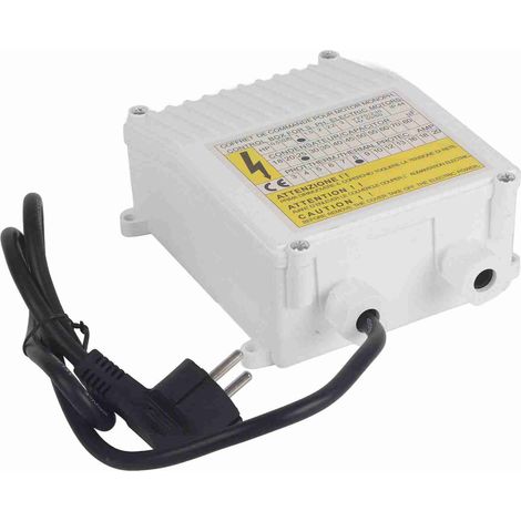Boîtier de commande avec disjoncteur thermique intégré pour pompes d'aspiration domestiques submersibles de puits profonds 0,75 kW 1 CV 40 µF 18 A, prise UE 220 V (1/5)