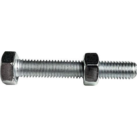 Boulon tête hexagonale Viswood finition zinguée Ø8 x 30 mm (lot de 10)