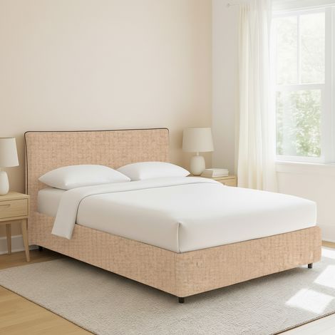 Cama de Plaza y Media Oldham, Desenfundable, Hecho en Italia, Beige (1/5)