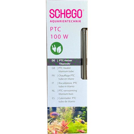 SCHEGO PTC-Heizer Titanrohr - energieeffizienter Aquarium Heizstab - 100W (1/2)