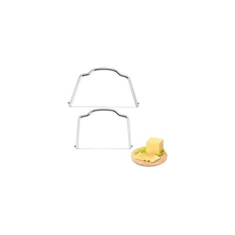 Fil A Couper Le Fromage, 2 pièces Fil A Fromage, Coupe Fromage En Acier Inoxydable, Coupe Fromage, Coupe Fromage Raclette, pour couper le fromage, le bacon, le beurre, etc, Multifonction.
