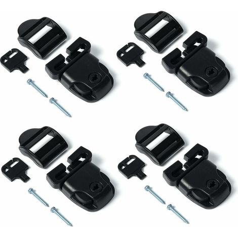 4 Pcs Spa Cover Latch, Replacement Hot Tub Cover Latch Repair Kit with Wrench and Screws Hot Tub Cover Straps Accessories
