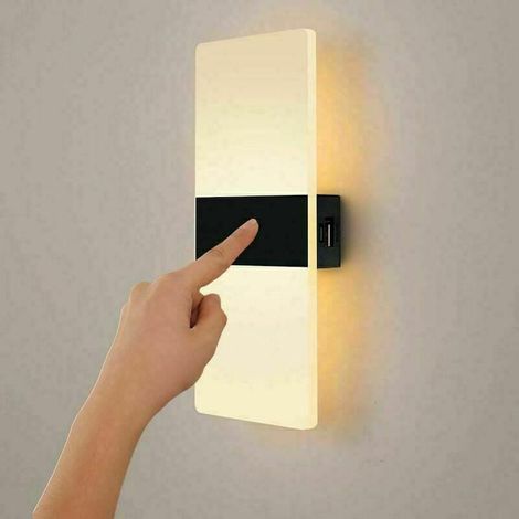Aplica moderna LED, 3 niveluri de intensitate, incarcabil USB, lumina calda 3000K, montare magnetica, set 1 unitate (1/5)