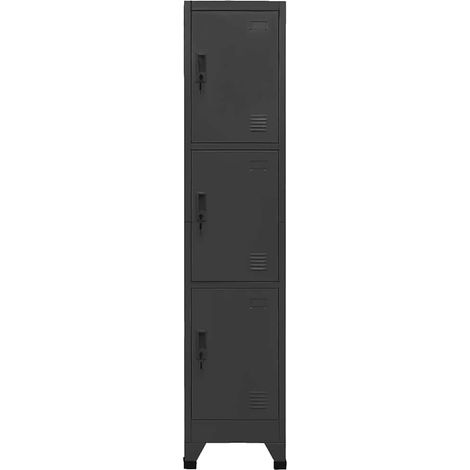Armoire à casiers Anthracite 38x45x180 cm Acier