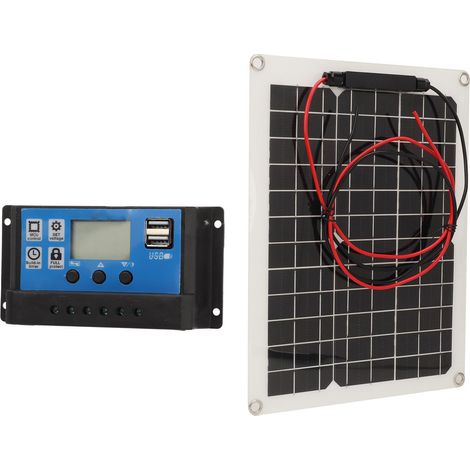 Kit panneau solaire 300W DC 12V 24V 50A IP67 étanche haute efficacité avec régulateur de charge pour camping-car (1/5)