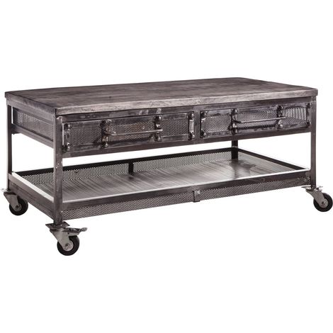Couchtisch Mango 110x60x50 grau lackiert HEAVY INDUSTRY 122