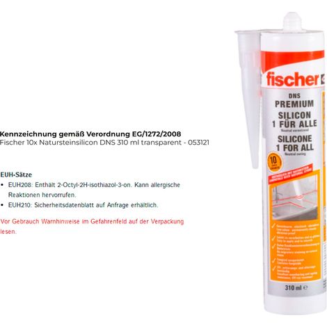 Fischer Silicone per Pietra Naturale DNS 310 ml trasparente - 053121 (1/3)