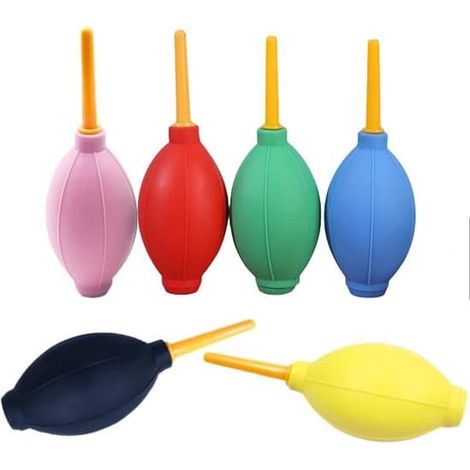 Lot de 6 - Pompe à air à vessie en caoutchouc pour dépoussiérer - Sèche-cils - Souffleur d'air numérique - Idéal pour la création de cartes - Soufflage - Dépoussiérage - Lot de 6