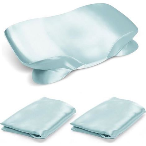 Taie Oreiller - Satin - 60 x 40 cm - Fermeture Éclair Invisible - Lot de 2 (1/5)