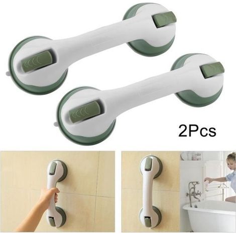 (Weiß und Grün) 2 Stück Badezimmer-Sicherheits-Saugverschluss für Badewanne und Dusche (1/4)