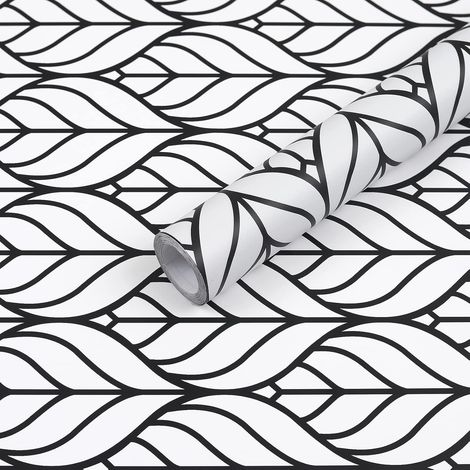 Papel pintado autoadhesivo, chapa de madera impermeable, 41x500cm, estampado geométrico.