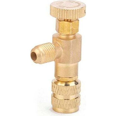 2pcs R410A Valve 1/4 Charge De Fluide Frigorigene "- 5/16" Copper Flow Control Valves Cuivre Et Fluor Soupape De Securite (1/4)