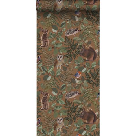papier peint animaux de la forêt chameau et vert  - ESTAhome (1/5)