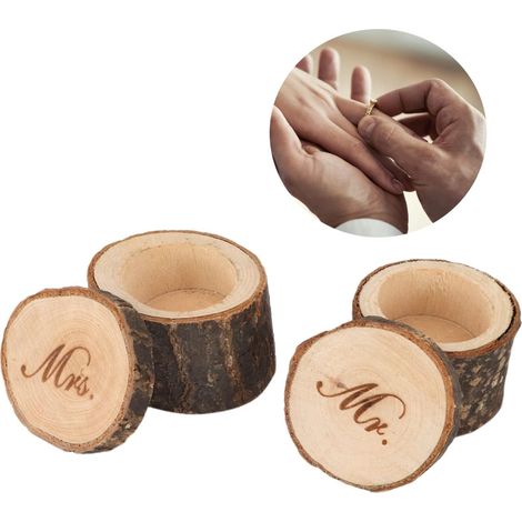 Boîte à alliance en bois rustique, Matériau écologique durable, Design unique branches naturelles, Style vintage élégant, Coffret mariage personnalisable (1/5)