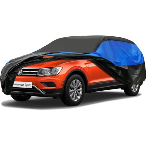 Bâche Voiture Exterieur Respirante, Compatible avec Volkswagen Tiguan(2007-2024) Housse de Protection Voiture Extérieur, Toutes Saisons Peuvent Tout Gérer Contre Pluie Soleil Poussière.,Taille pour Vo (1/5)
