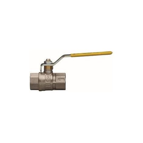 VALVOLA A SFERA PER GAS A PASSAGGIO TOTALE FIL. FF CON LEVA ACCIAIO Misura: 1/2" DN 15