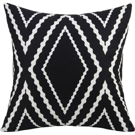 Set di 2 fodere decorative per cuscini da divano, federa con motivo a righe geometriche, moderna fodera per cuscino in bianco e nero, arredamento per la casa per soggiorno o camera da letto, 45x45 cm (1/3)