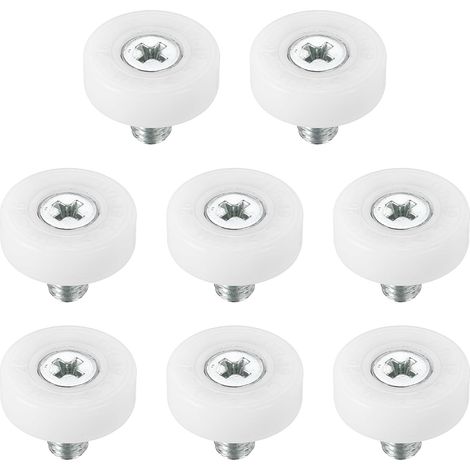 Lot de 8 19mm roulettes de tiroir en plastique POM pour meubles - Pièces de rechange (19mm) (1/5)