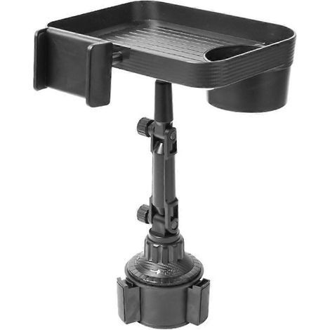 Porte-gobelet voiture 360° rotatif plateau table console centrale support boisson réglable multi-usage pour passager conducteur accessoire auto. (140 caractères) (1/4)