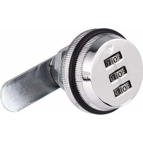 QORVA-Serrures à combinaison par mot de passe à 3 chiffres, 30mm en alliage de zinc Cam Cabinet Code Lock pouRôtiroir de sécurité Boîte aux lettres Cabinet Tool Box Glass Cabinet Safe Locker-Fei Yu