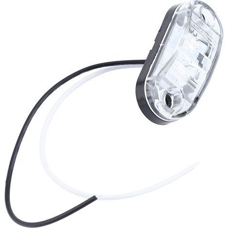 Feux de gabarit LED 2W 12V 24V blancs pour camping-car, remorque, camion - Lot de 4 (1/4)