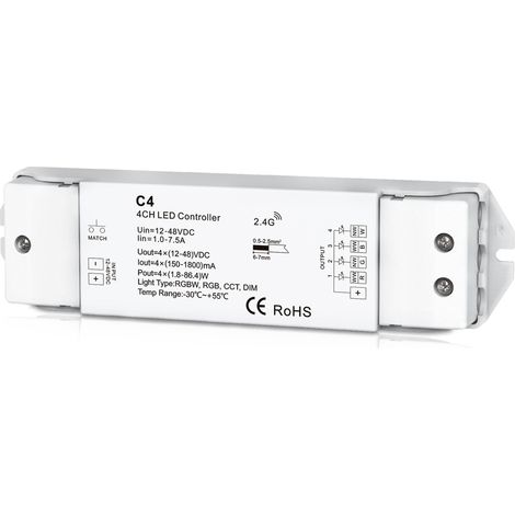C4 4-in-1 constant current controller for dimming, color temperature, RGB and RGBW.