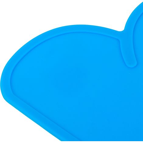 2 pièces Nappe de Table Enfant Forme Nuage, Assiette Anti-Chaleur Imperméable en Silicone Bleu (1/5)