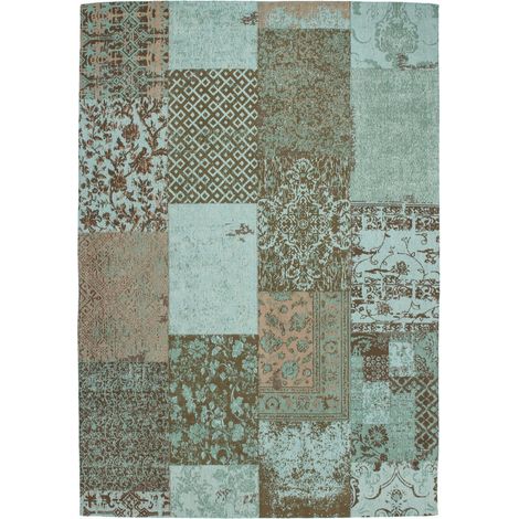 Tappeto Jacquard 150 in Cotone Turchese Retro 200x290 cm (1/4)