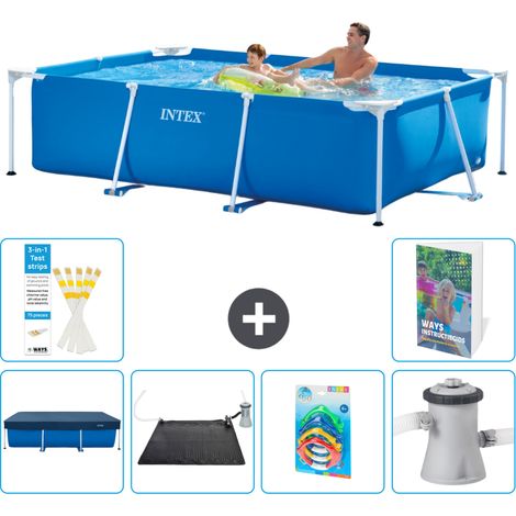 Intex Piscina con estructura Rectangular - 260x160x65 cm - 7-piezas  S37