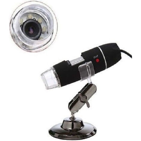 TrAdE Shop Traesio - Microscopio Digitale Usb 2.0 Mpx 500x 8 Led Pc Notebook Foto Video -