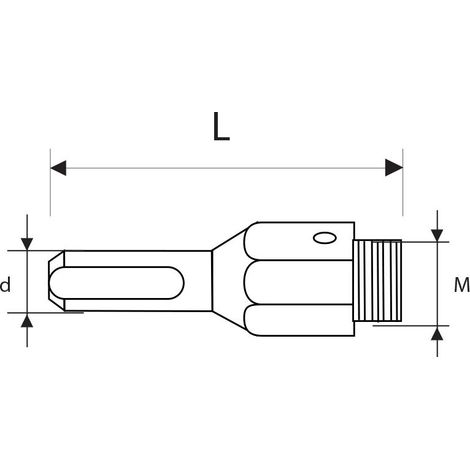 Arbre pour scies cloches 35 -50 mm Hole saw shaft 35 -50 mm f015/003