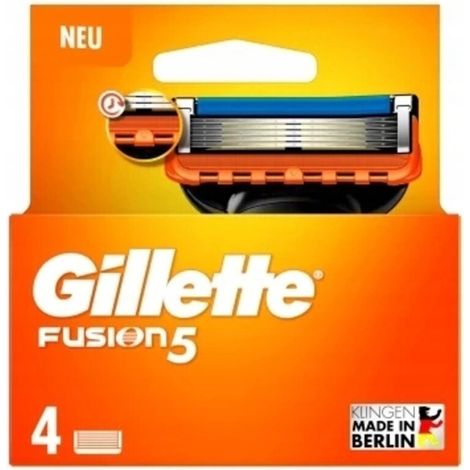 Cartucce da rasoio compatibili con Gillette Fusion5, 4 pezzi, lame affilate e lubrificanti per un'esperienza di rasatura morbida e confortevole (1/3)