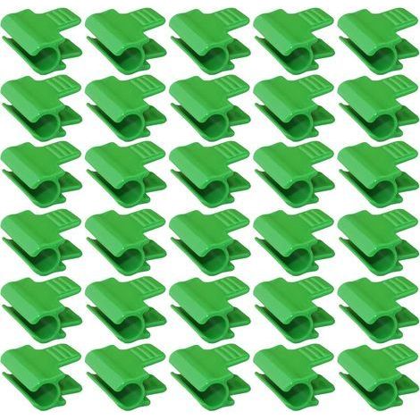 30 Serre Film Pinces, Fixations pour Serre, 11mm Clip de Serre, clips pour plantes, Clip Cerceau Tunnel de Filet en Plastique, pour Serres, support d'extension de plantes, Abris (1/5)
