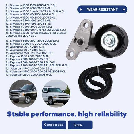 APTBK232 is suitable for 99-08 Chevrolet Silverado 1500 tensioner kit (1/5)