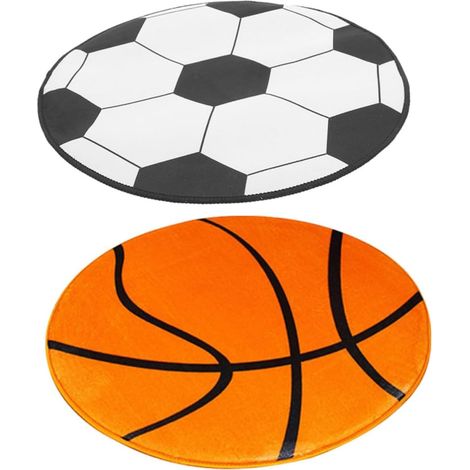 Polyester 2 Stück Runde Fußball Basketball Stuhlmatten aus Schalldämmend und rutschfest (1/5)