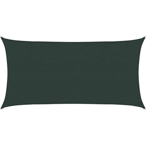 Sonnensegel 2 x 6 m HDPE Rechteckig Dunkelgrün vidaXL (1/5)