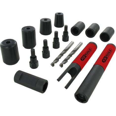 KS Tools - Coffret d'extraction pour écrous anti-vol, 16 pièces - 913.1484